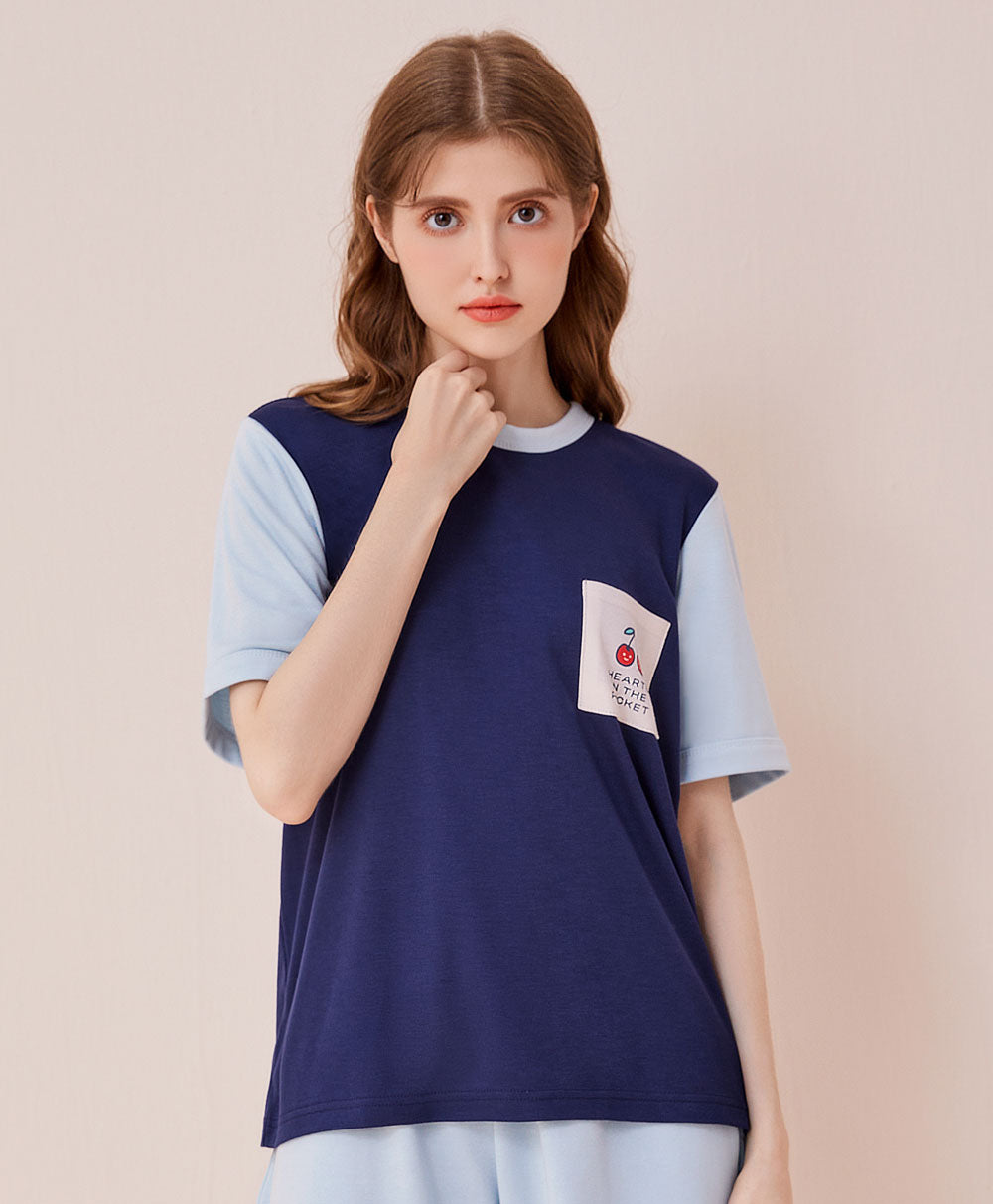 Cherry Berry Colour-Block T-Shirt