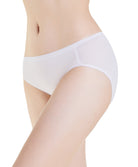 Silky Soft Laminated Seamless Pointelle Rib Mid Waist Midi Panties