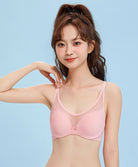 Graceful Fairy Wired Push Up Demi Bra - Pink Color