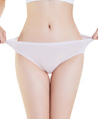 Silky Soft Laminated Seamless Pointelle Rib Mid Waist Midi Panties