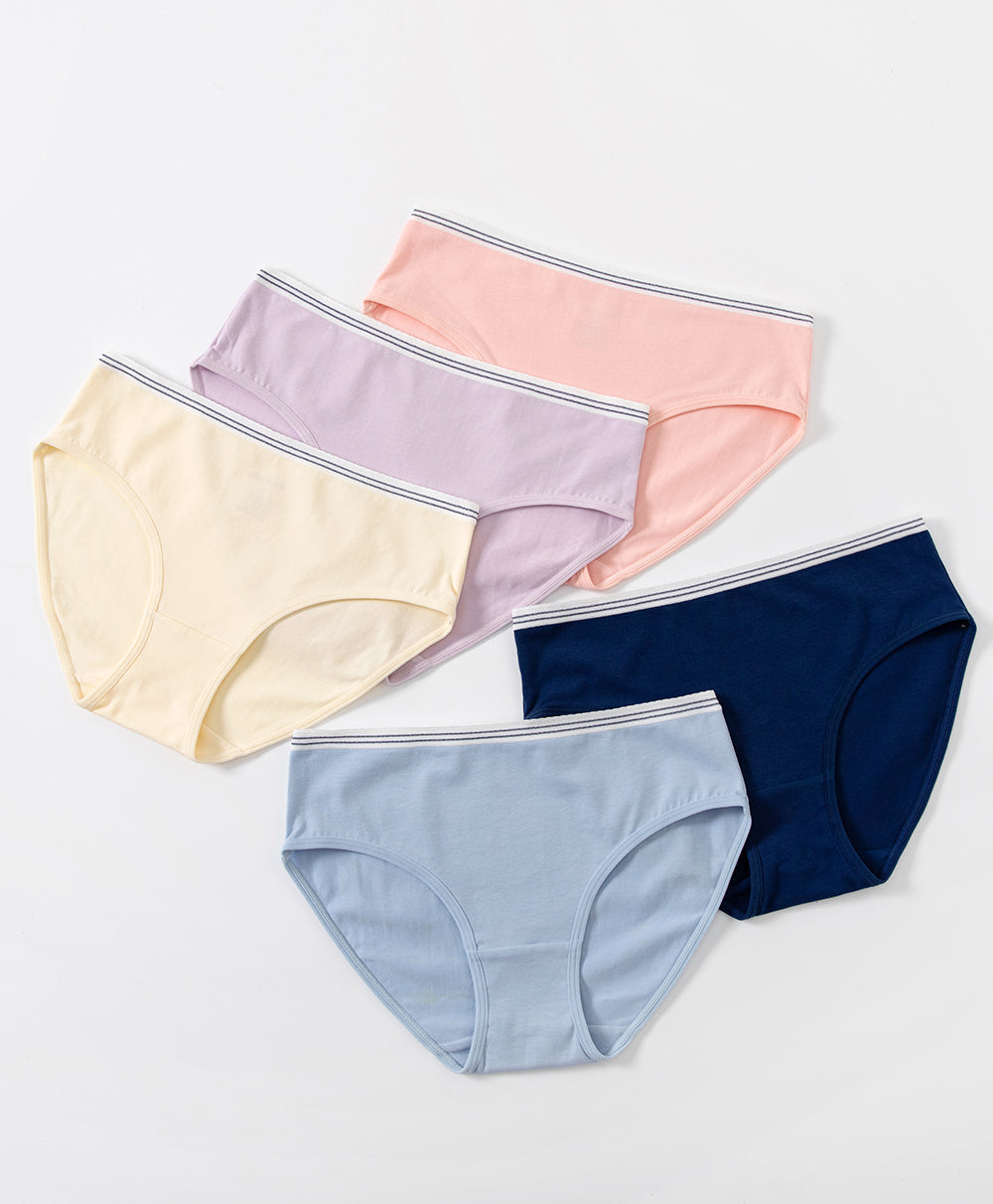 Varsity Brights Cotton 5-pack Midi Panties