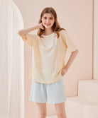 Young Hearts Cozy Minimalist Top and Shorts Set