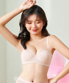 Destiny Romance Wired Half Cup Multiway Push up Bra- Beige Color