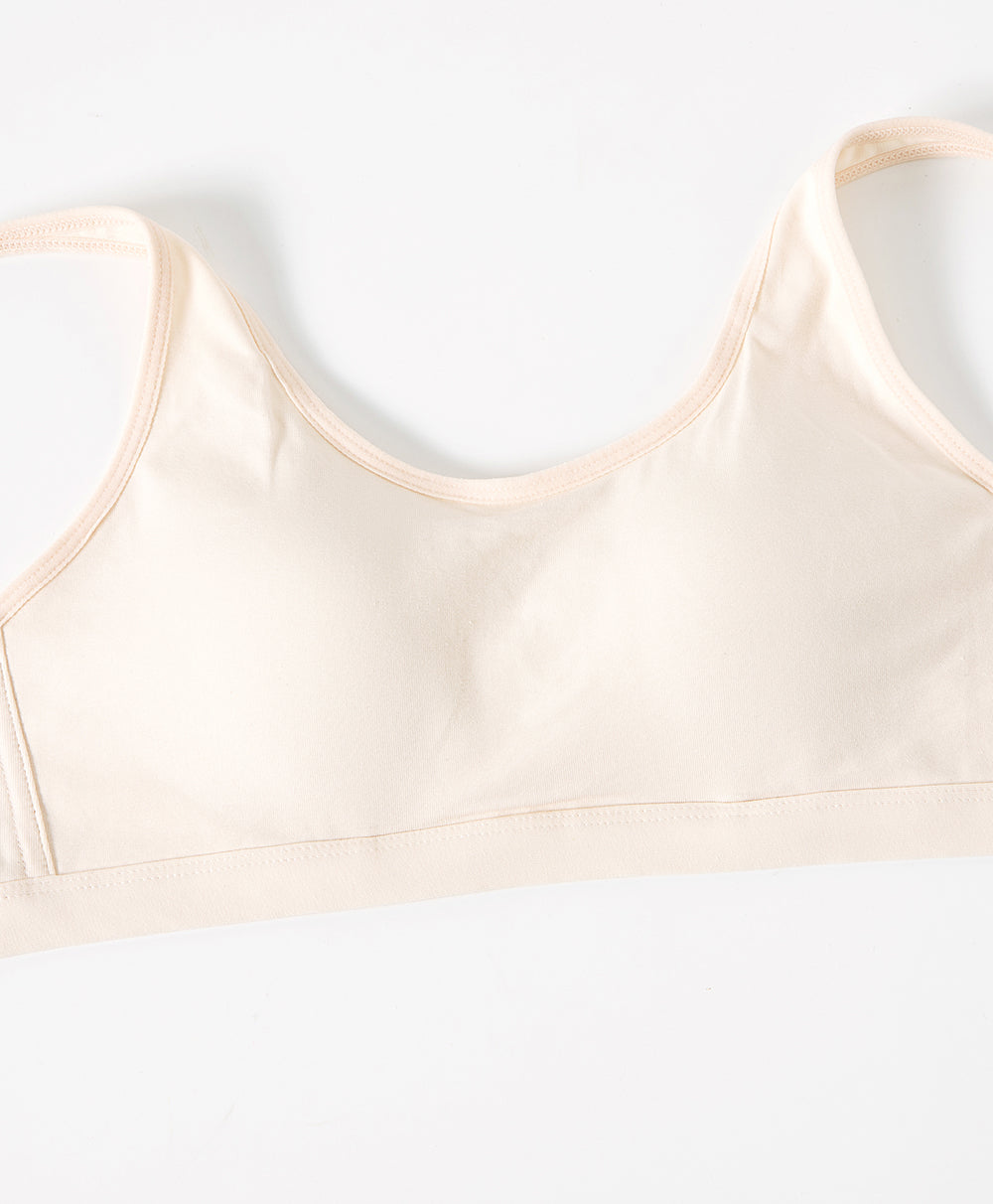 Junior Cotton Essential Front Vest with back hook Bra